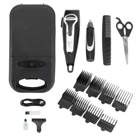 Impress 18-Pce Rechargeable Hair Clipper and Nose Trimmer Set