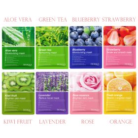 8pcs Natural Plant Face Mask Beauty Skincare Facial Masks Moisturizing Firming Hydrating Facial Mask Face Care Korean Cosmetics (Color: B)