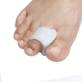 Pexmen 2/4/10Pcs Soft Gel Toe Separators Toe Spacers Bunion Corrector for Overlapping Hallux Valgus and Hammertoe Foot Care Tool (Color: White-2Pcs)