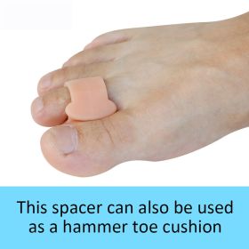 Pexmen 2/4/10Pcs Soft Gel Toe Separators Toe Spacers Bunion Corrector for Overlapping Hallux Valgus and Hammertoe Foot Care Tool (Color: Beige-10Pcs)