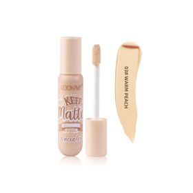 Liquid Concealer Stick Foundation Cream 6 Color Moisturizing Full Coverage Acne Dark Circle Natural Matte Concealer Cream Makeup (Color: 03 Warm Peach)