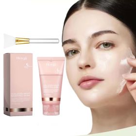 Collagen Peel-off Mask Deep Hydrating Fade Fine Lines Firming Shrink Pores Brightening Overnight Wrapping Mask Face Skin Care (Color: 1 Set)