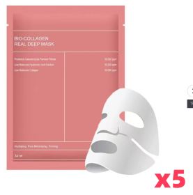Bio Collagen Facial Mask Shrink Pores Deep Hydrating Overnight Mask Moisturizing Refreshing Brightening Face Korean Skin Care (Color: 5A)