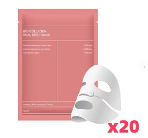 Bio Collagen Facial Mask Shrink Pores Deep Hydrating Overnight Mask Moisturizing Refreshing Brightening Face Korean Skin Care (Color: 20A)