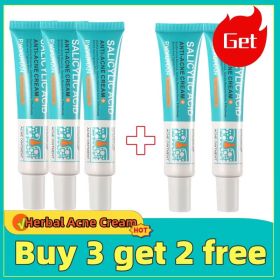 Salicylic Acid Acne Treatment Cream Shrink Pore Remove Blackheads Scars Acne Marks Spots Oil Control Whitening Korean Skin Care (Color: Buy 3 get 2 free)