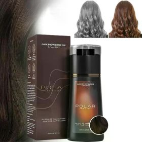 3-in-1 Hair Dye Shampoo Quick Color Shampoo White Hair Quick Blackening Shampoo Oil Control Fluffy Shampoo Product Nourish Hair (Function: Dark brown)