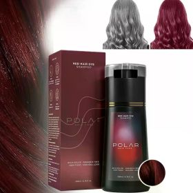 3-in-1 Hair Dye Shampoo Quick Color Shampoo White Hair Quick Blackening Shampoo Oil Control Fluffy Shampoo Product Nourish Hair (Function: red)