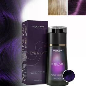 3-in-1 Hair Dye Shampoo Quick Color Shampoo White Hair Quick Blackening Shampoo Oil Control Fluffy Shampoo Product Nourish Hair (Function: Purple)