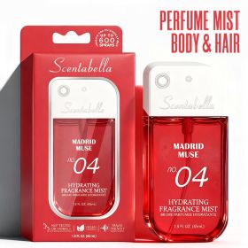 4 Scents Travel-Size Body & Hair Fragrance Mist (1.5 fl oz) - Long-Lasting Fruity & Floral Fragrance for Women, Dates & Gifts (89922: 89922-madrid muse)